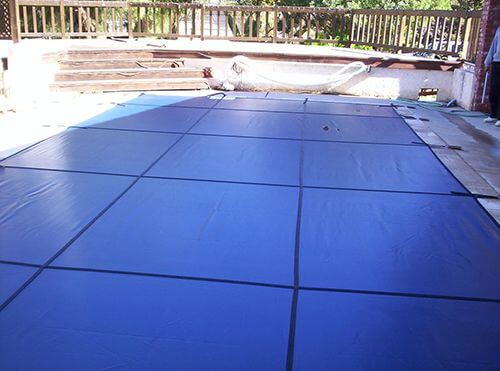 Blue Mesh Pool Cover